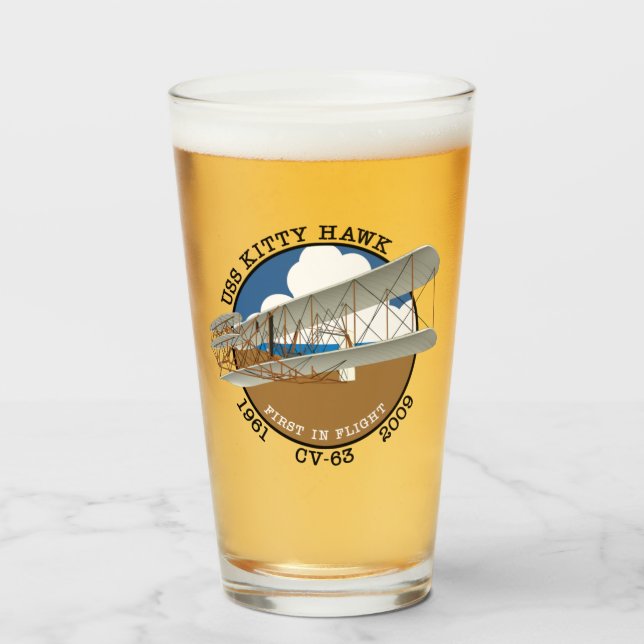 USS KITTY HAWK CV-63 1961-2009 TUMBLER (Anverso (lleno))