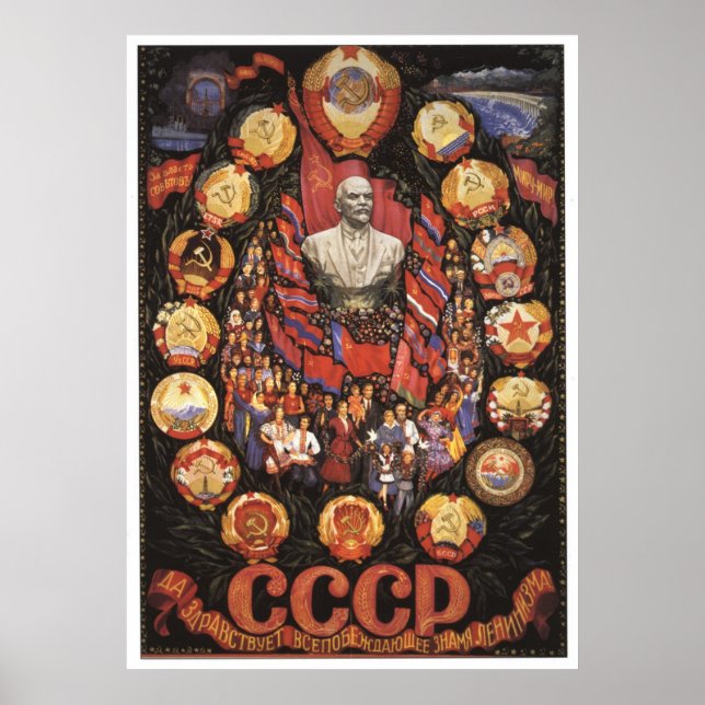 USSR CCCP Cold War Soviet Union Propaganda Posters (Frente)