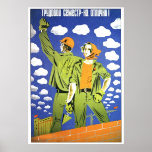 USSR CCCP Guerra Fría Posters de propaganda de la 