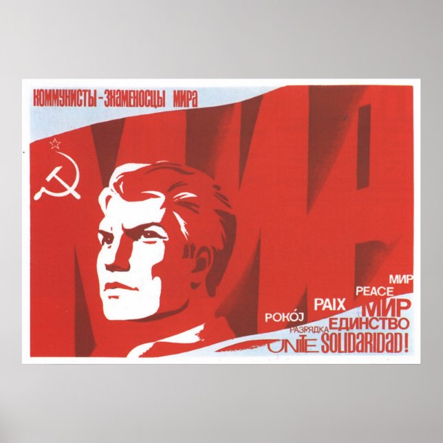 USSR CCCP Guerra Fría Posters de propaganda de la  (Frente)