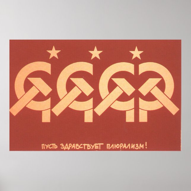 USSR CCCP Guerra Fría Posters de propaganda de la  (Frente)