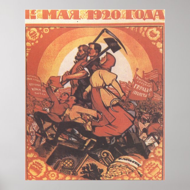 USSR CCCP Guerra Fría Posters de propaganda de la  (Frente)