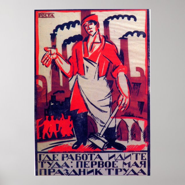USSR CCCP Guerra Fría Posters de propaganda de la  (Frente)