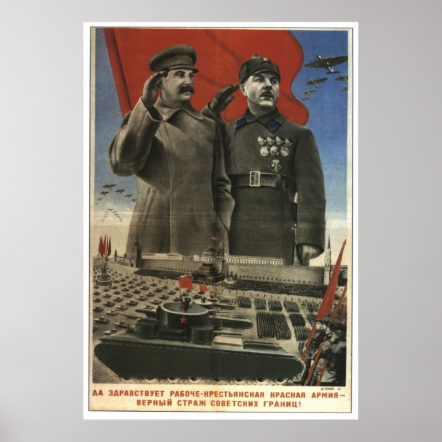 USSR CCCP Guerra Fría Posters de propaganda de la  (Frente)