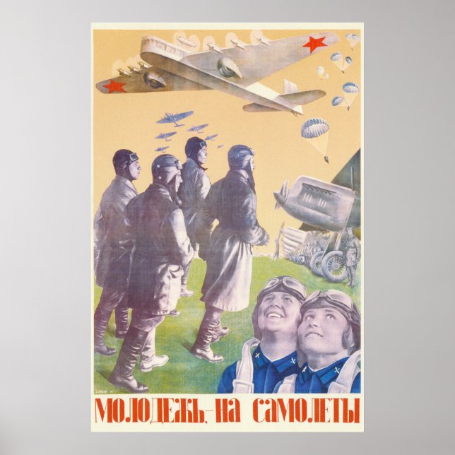 USSR CCCP Guerra Fría Posters de propaganda de la  (Frente)