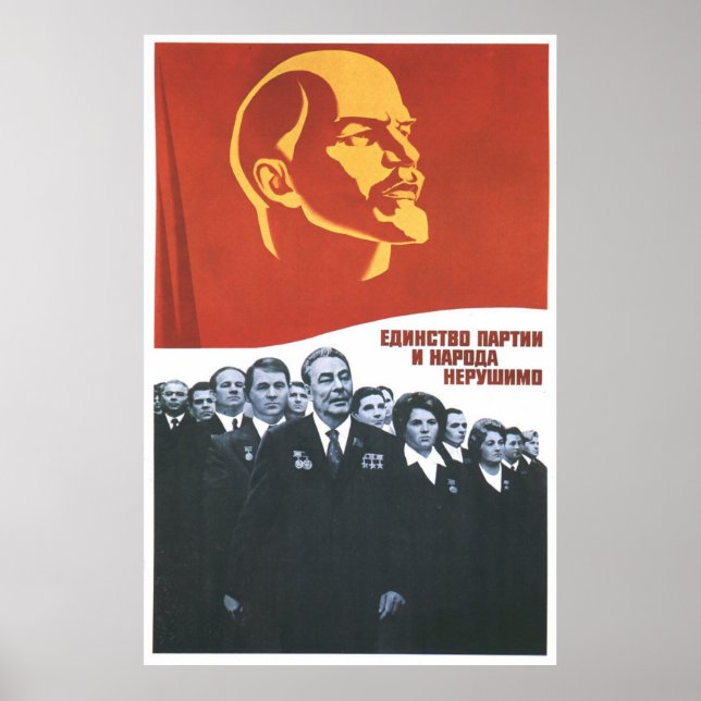 USSR CCCP Guerra Fría Posters de propaganda de la  (Frente)