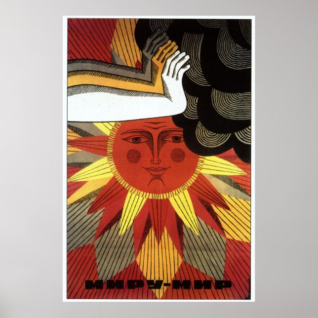 USSR CCCP Guerra Fría Posters de propaganda de la  (Frente)