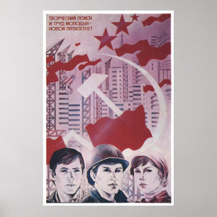 USSR CCCP Guerra Fría Posters de propaganda de la 