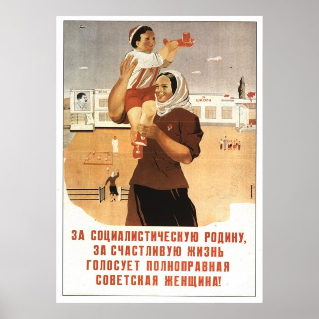 USSR CCCP Guerra Fría Posters de propaganda de la  (Frente)
