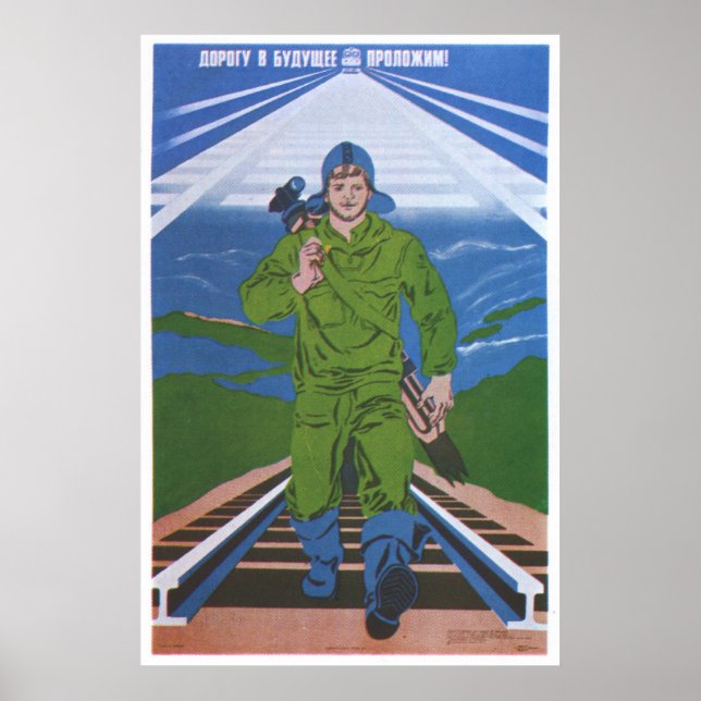 USSR CCCP Guerra Fría Posters de propaganda de la  (Frente)