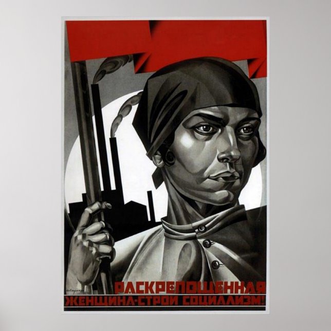 USSR CCCP Guerra Fría Posters de propaganda de la  (Frente)
