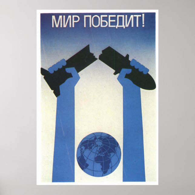 USSR CCCP Guerra Fría Posters de propaganda de la  (Frente)