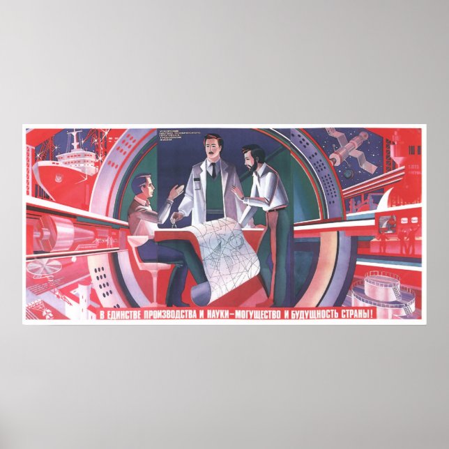 USSR CCCP Guerra Fría Posters de propaganda de la  (Frente)