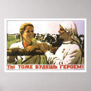 USSR CCCP Guerra Fría Posters de propaganda de la