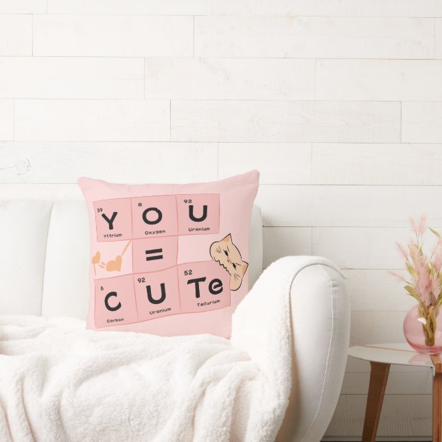 Usted = Cuto | Cojín decorativo de gato lindo (Sofá)