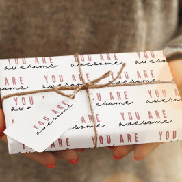 Usted es asombroso envolvimiento de papel de hoja 