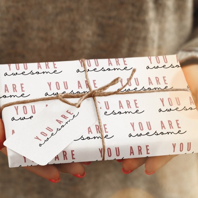 Usted es asombroso envolvimiento de papel de hoja  (Empower someone special with these, "You are awesome" wrapping paper sheets! )