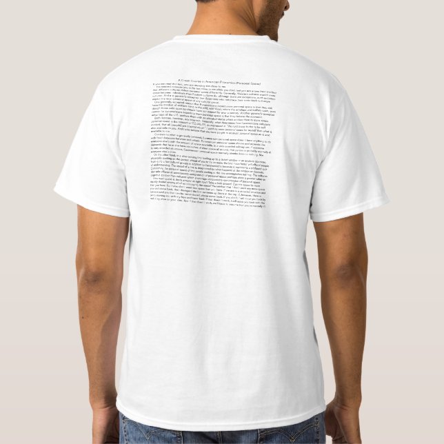 Usted es camiseta demasiado cercana (Reverso)