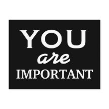 Usted es importante - postal motivacional