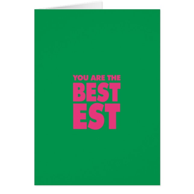Usted es la tarjeta de Bestest (Frente)