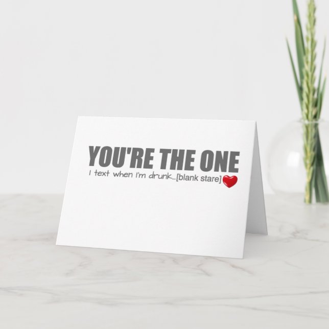 Usted es la una tarjeta del día de San Valentín (Anverso)