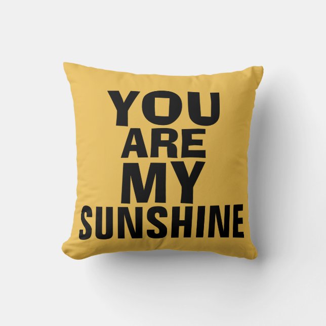 Usted es mi almohada de tiro de la sol (Anverso)