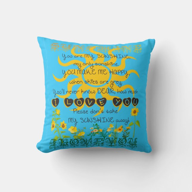 Usted es mi almohada del azul de la sol (Anverso)