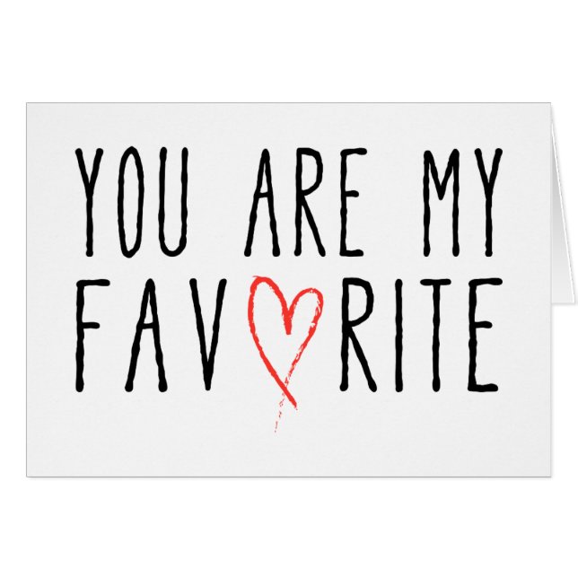 Usted es mi favorito, diseño del texto con el (Anverso (Horizontal))