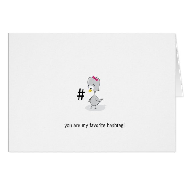 ¡Usted es mi hashtag preferido! (Anverso (Horizontal))