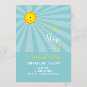 Usted es mi invitación del cumpleaños de la sol -