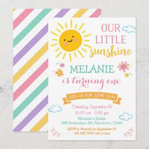 Usted es mi invitación del cumpleaños de la sol,