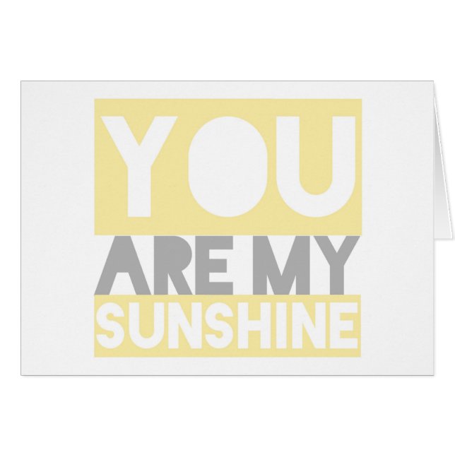 Usted es mi tarjeta de las letras de la sol (Anverso (Horizontal))