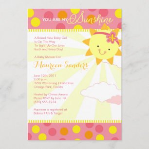 Usted es mis invitaciones de Baby Shower de la sol