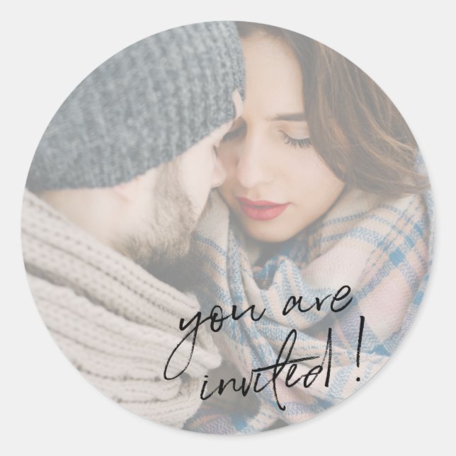 Usted es Pegatina de fotos de vacaciones invitadas (Anverso)