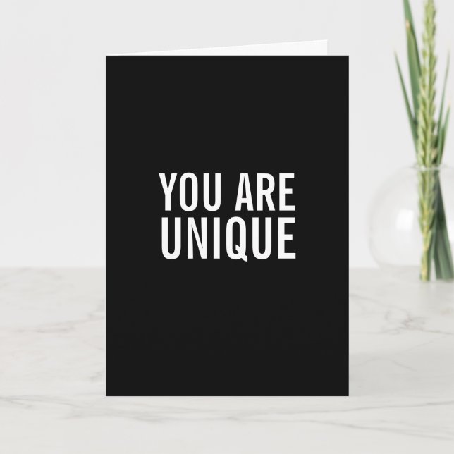 Usted es tarjeta de felicitación divertida única (Anverso)