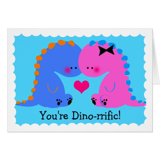 Usted es tarjeta linda dinorrific del dinosaurio