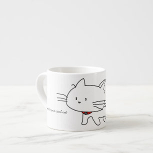 Usted es una taza fresca del café express del gato