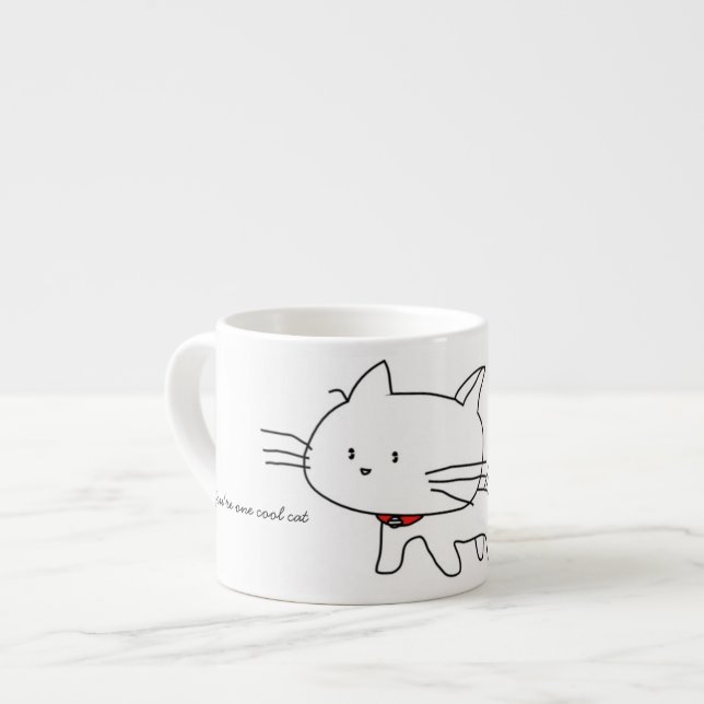 Usted es una taza fresca del café express del gato (Izquierda)