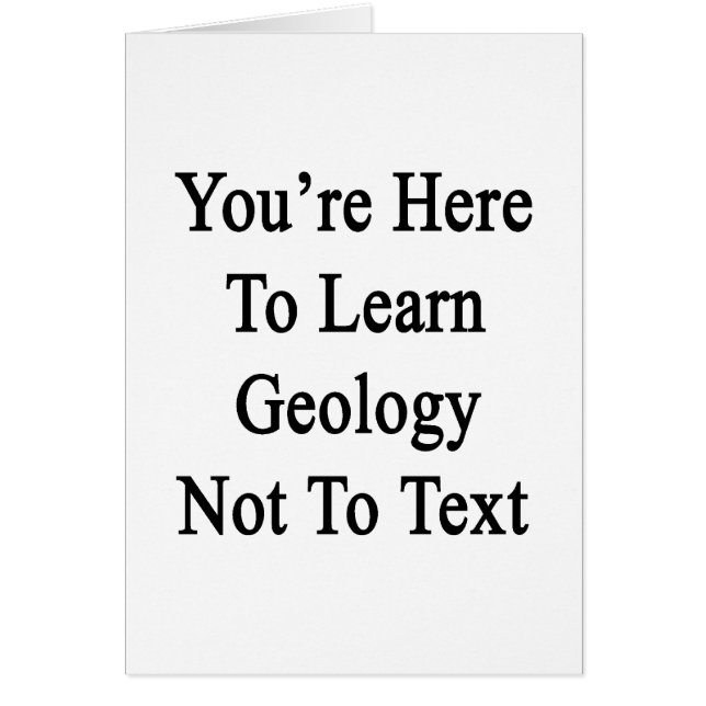 Usted está aquí aprender la geología no al texto (Frente)