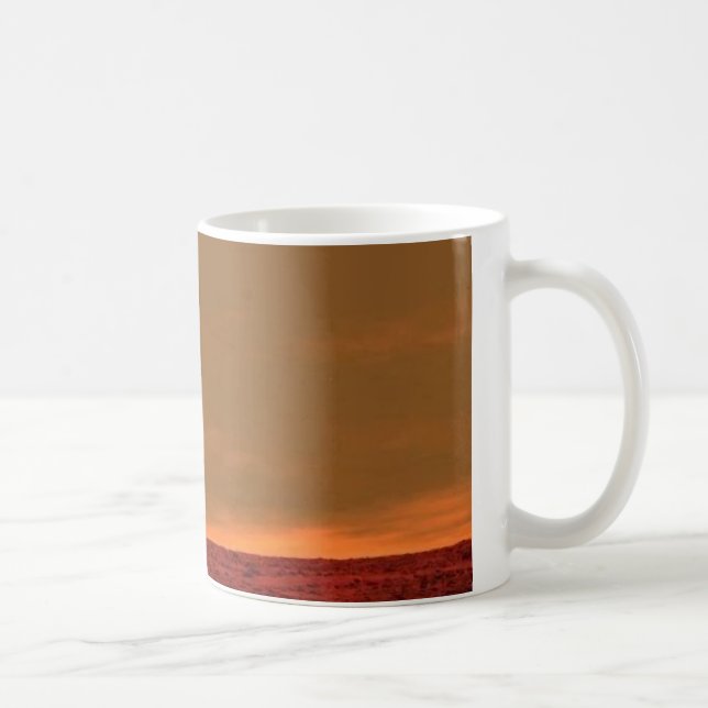 "Usted está aquí" en Marte que mira la taza de (Derecha)