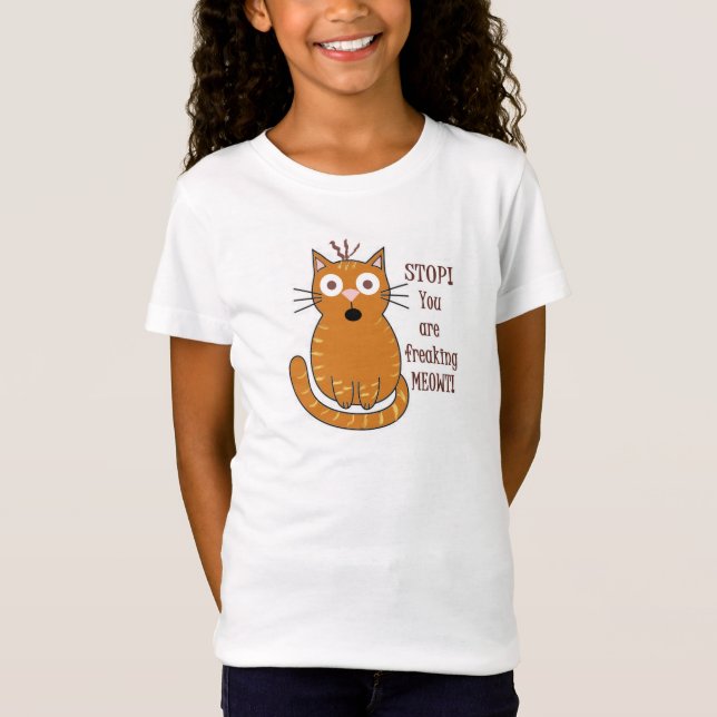¡Usted Freaking Meowt!  Camiseta animal del (Anverso)