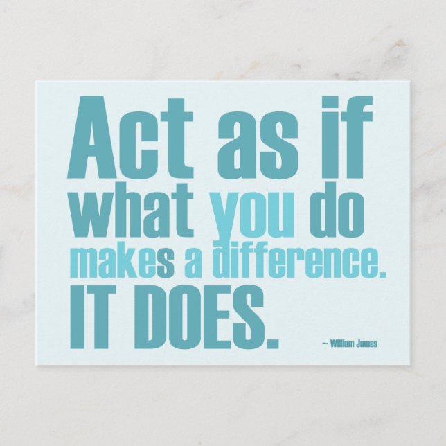 Usted hace una diferencia la postal de motivación (Anverso)