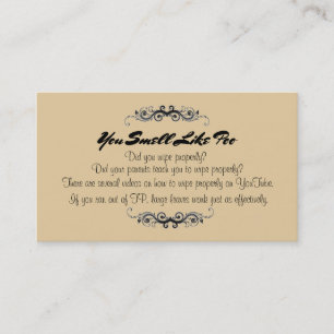 Usted huele como tarjetas de visita de Poo