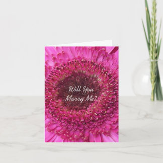 Usted me casará Gerbera rosado de la tarjeta