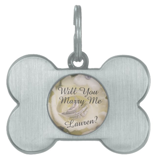 ¿Usted me casará? Placa de identificación de la (Frente)