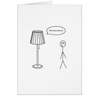Usted me da vuelta en tarjeta del humor