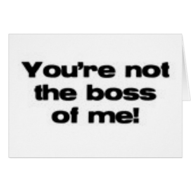 Usted no es Boss de mí (Anverso (Horizontal))