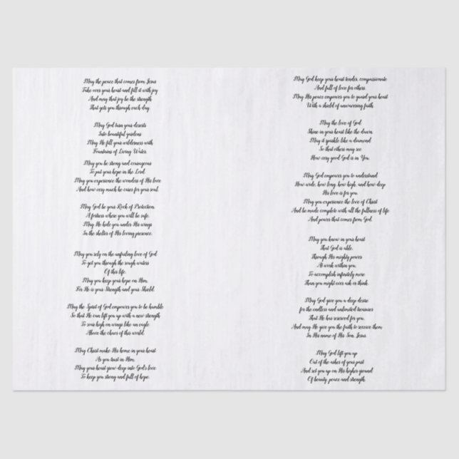 Usted papel seda de Decoupage de los rezos (Anverso)