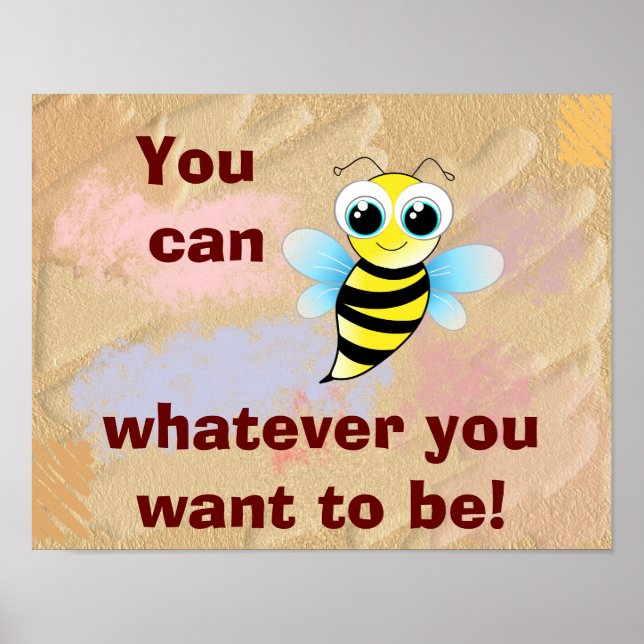 Usted puede (Bee) - Poster de arte infantil (Frente)