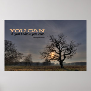 Usted puede impresión de motivación del poster
